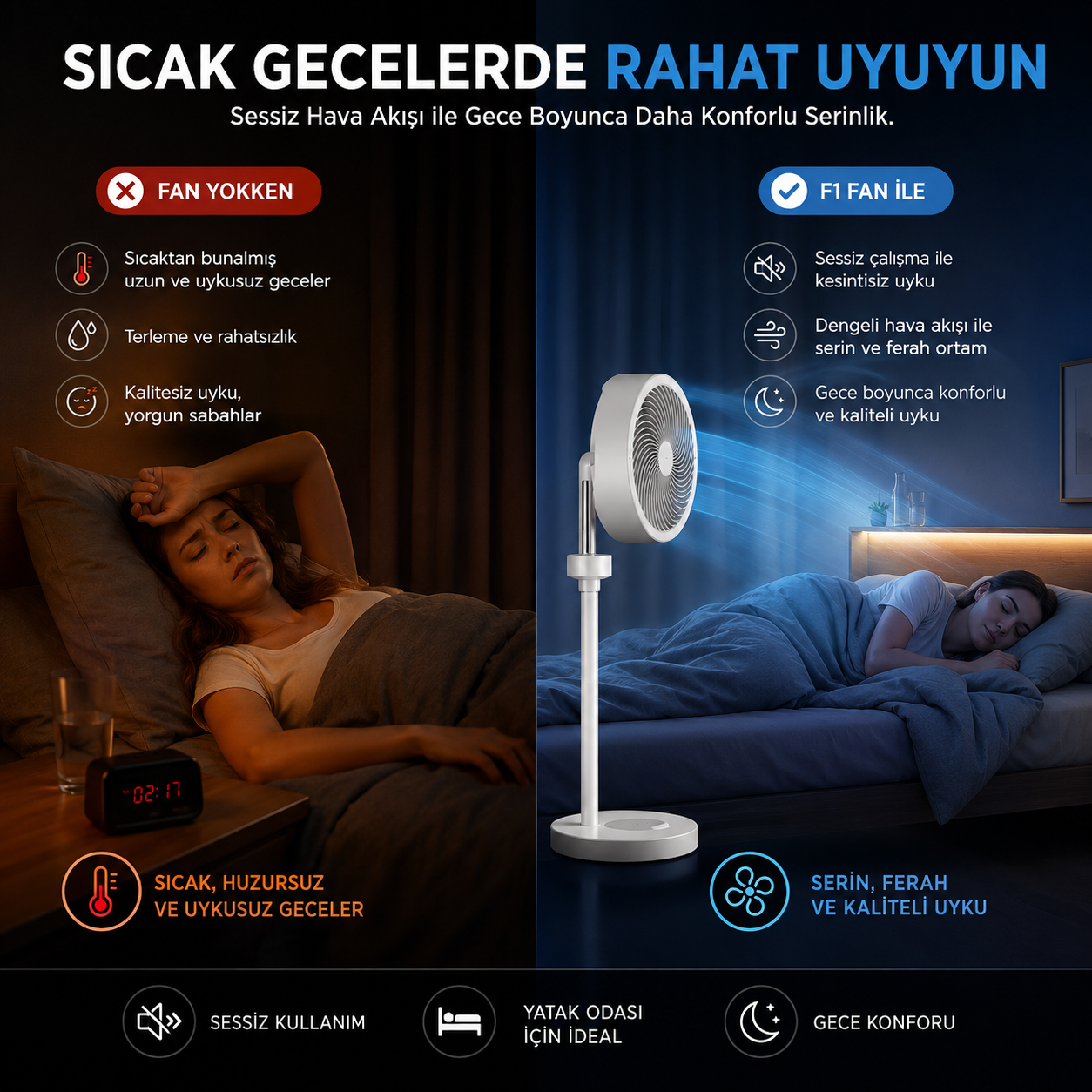 F1 Kademeli Hava Fanı