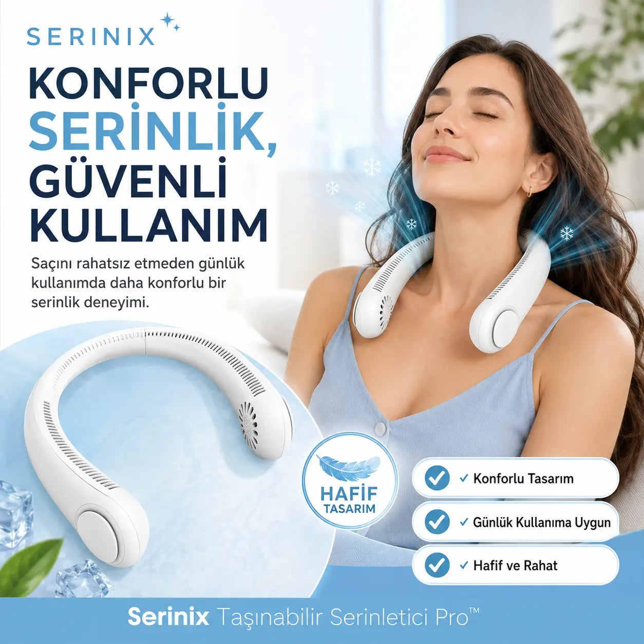 Serinix Taşınabilir Boyun Fanı